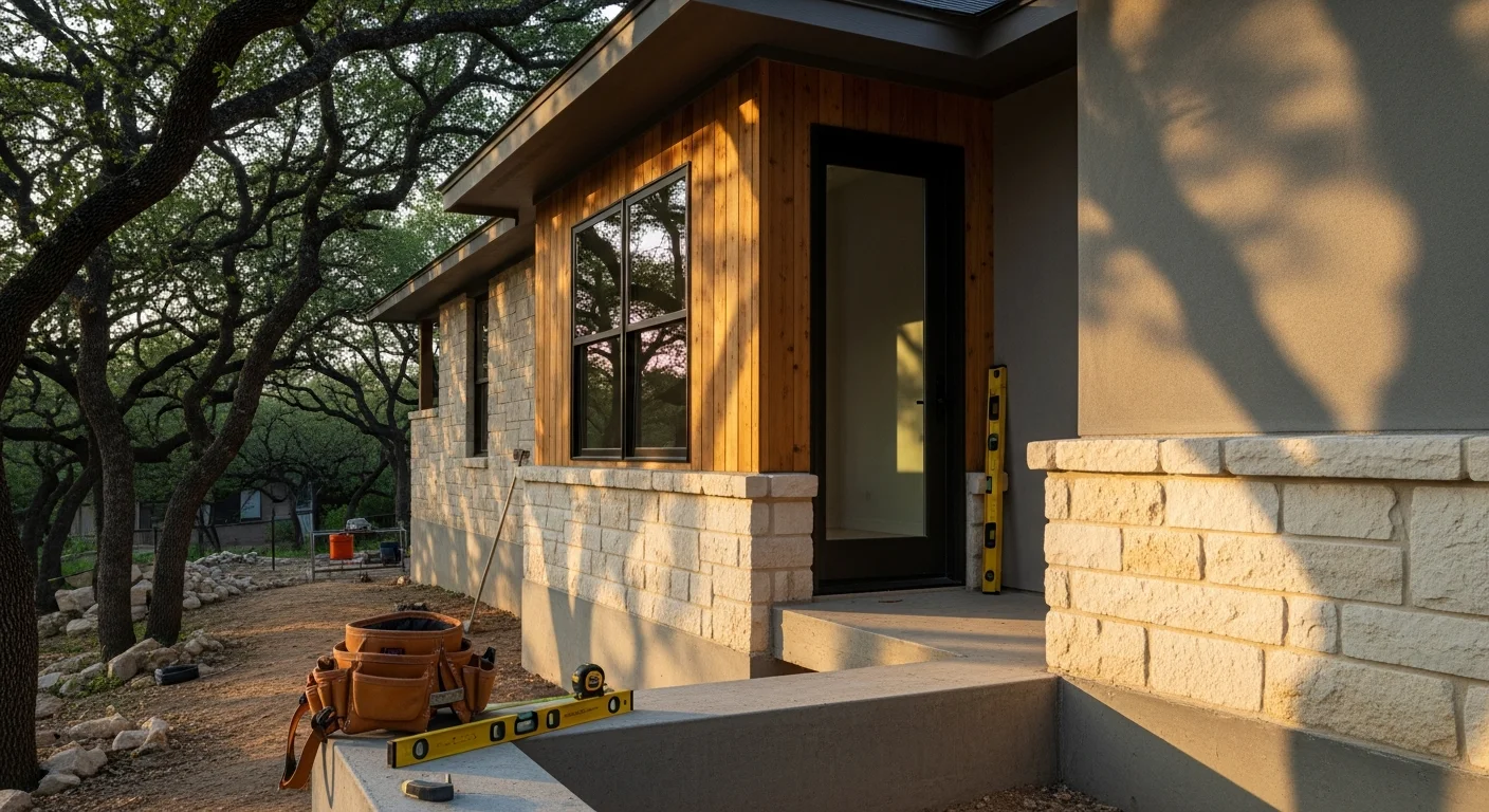 General contractor working on residential home construction project