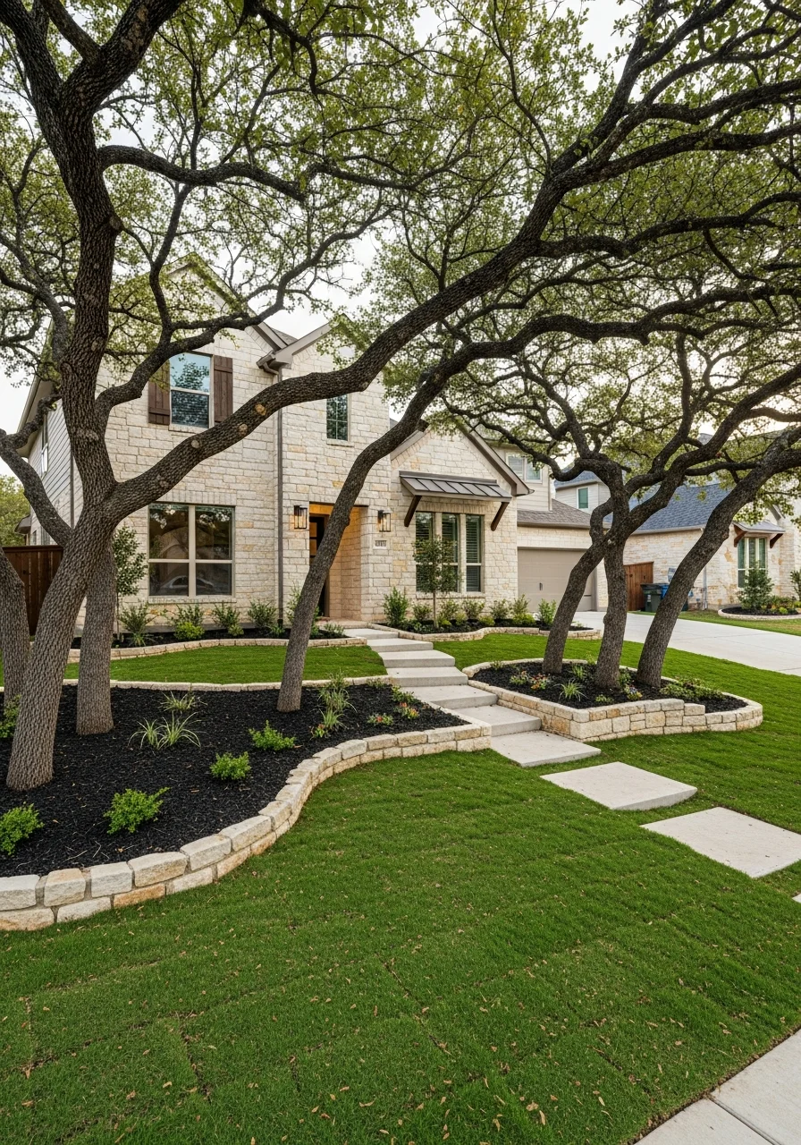 Cedar Park home with modern landscaping and residential street setting typical of the growing community.
